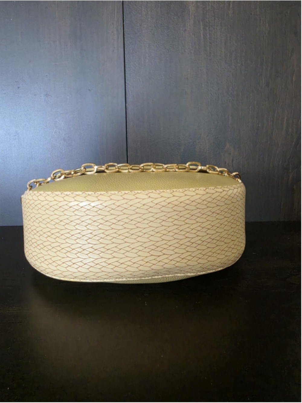 2 Straps Soft Yellow Ivory Embossed Tooled Artisan LEATHER Crossbody Purse Bag - Picture 13 of 16